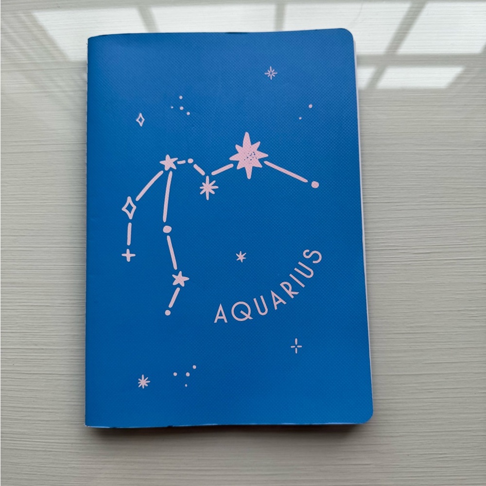 Blue Aquarius Notebook with Constellation Design